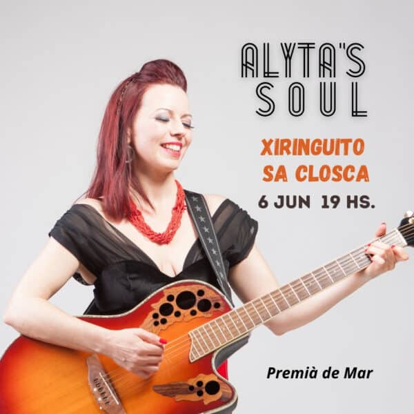Cartel de Alyta en concierto en el Xiringuito Sa Closca en Premià de Mar