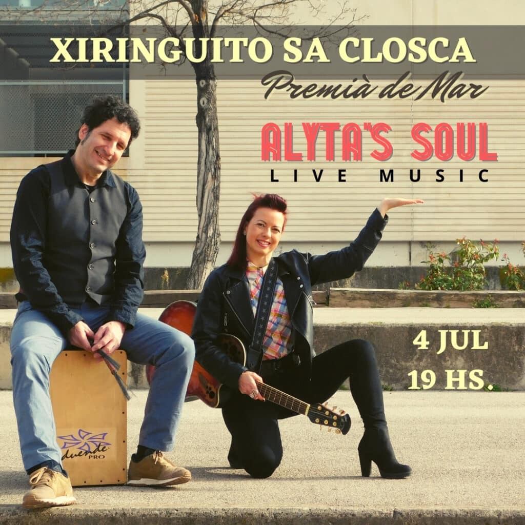 Cartel Alyta`s Soul , dúo musical en Premià de Mar