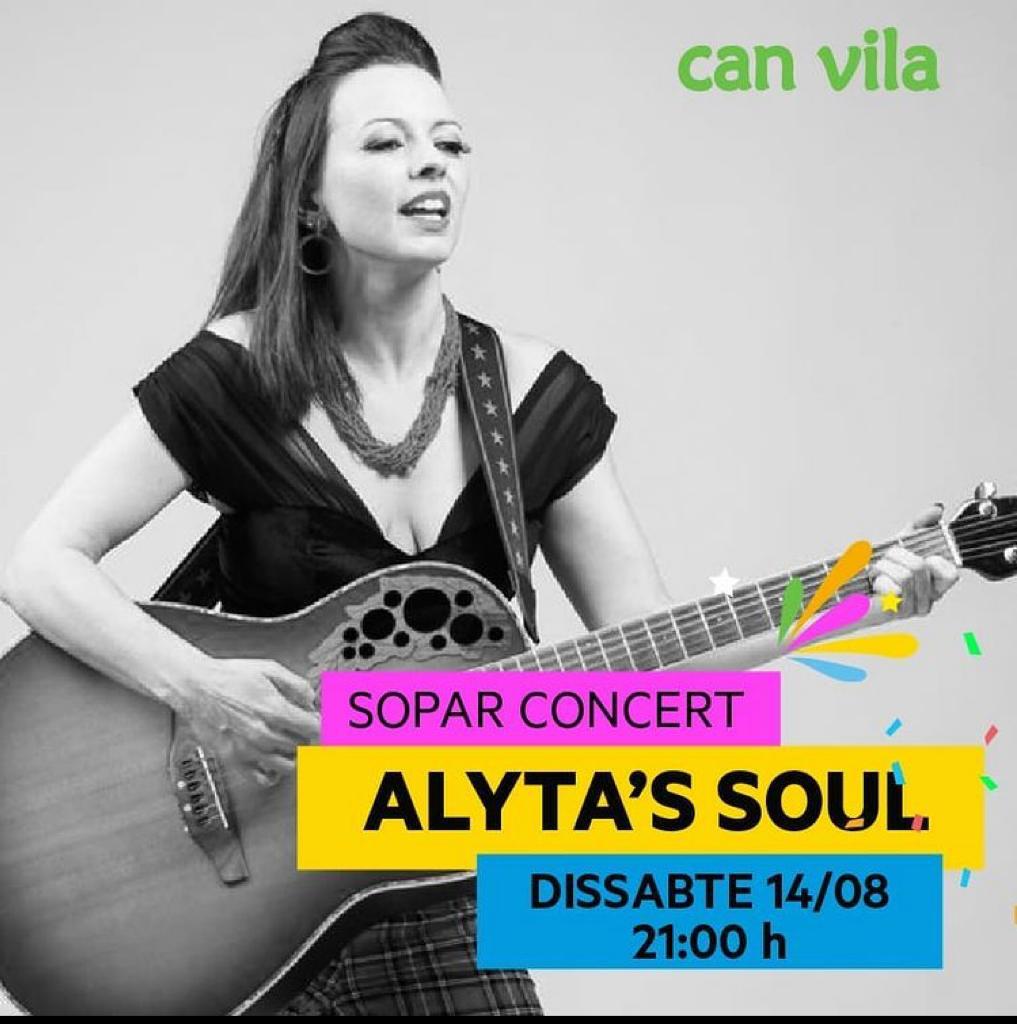 Cartel Alyta's Soul en concierto acústico en Can Vila el 14 de agosto de 2021